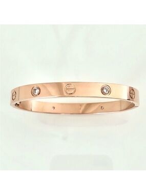 Generic Screw Bracelet with Screwdriver in Rose Gold with 4 Stones